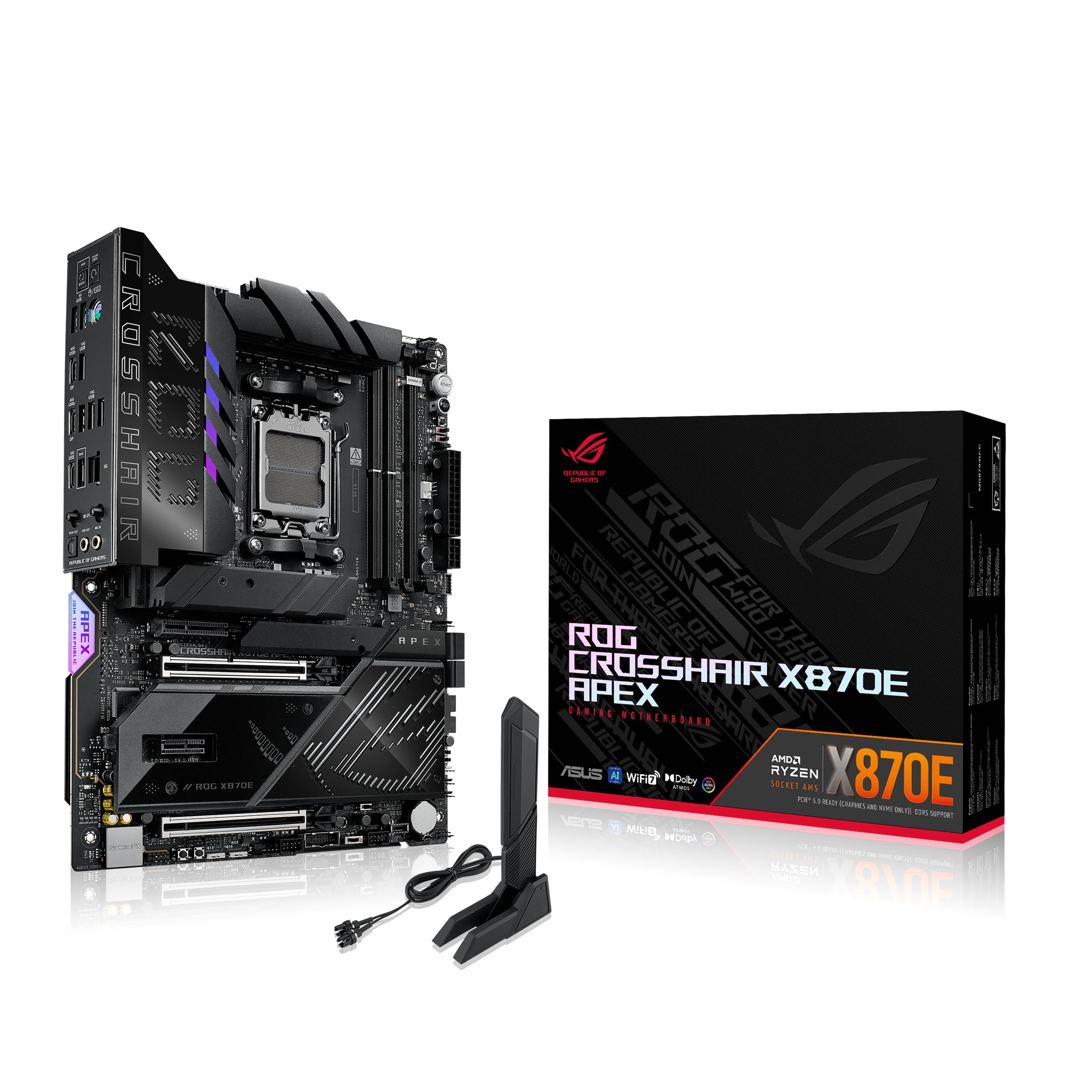 ASUS ROG CROSSHAIR X870E APEX マザーボード Amazon.com: ASUS ROG Crosshair X870E APEX AMD X870E AM5 ATX